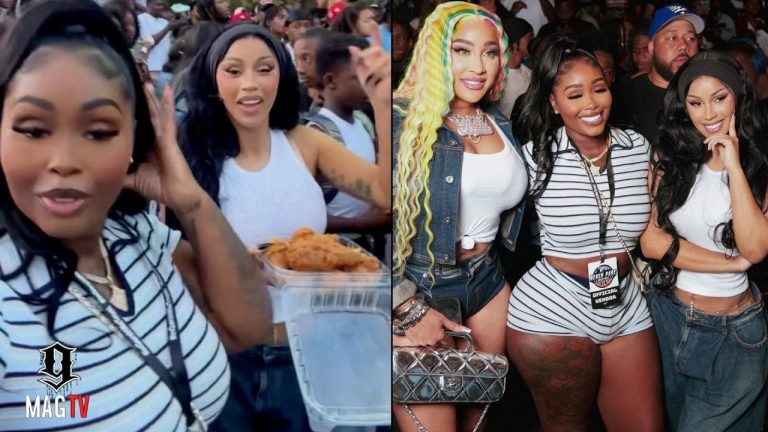Cardi B Is Outside Wit Bestie Star Brim & Natalie Nunn At Juneteenth Basketball Game! 