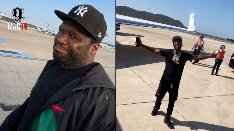 50 Cent Charters Private Jet To Spain To Celebrate Uncle Murda's 46th B-Day! 