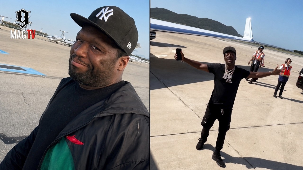 50 Cent Charters Private Jet To Spain To Celebrate Uncle Murda's 46th B-Day!