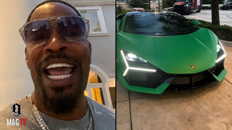 "Car That Sing" Tank Pulls Up To Jamie Foxx Mansion In His New $800K Lamborghini Revuelto! 