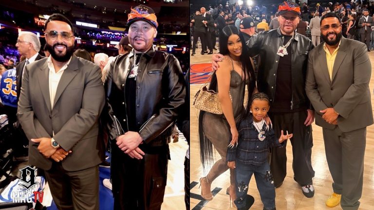 Fat Joe Links Up Wit DJ Khaled To Attend Knicks Game 3 Vs. Spurs At Madison Square Garden! 