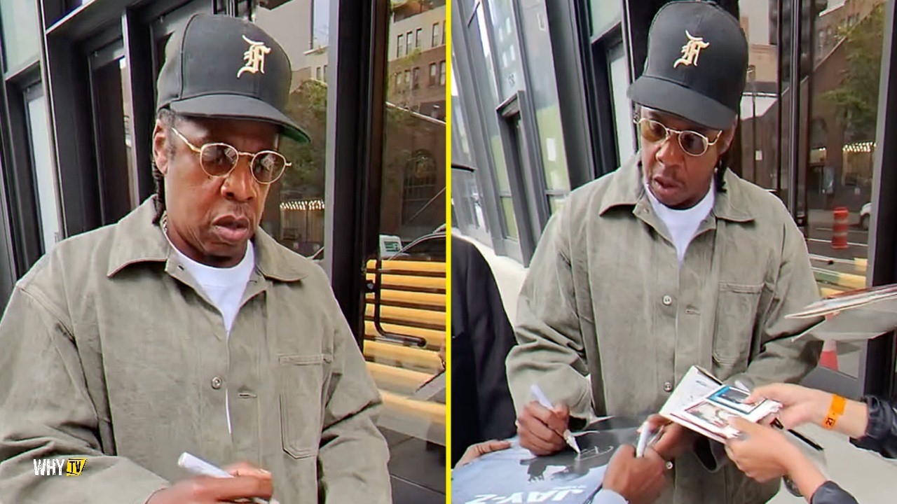 Jay-Z With A New Hairstyle Signing Autographs In NY Streets 'Hov Pulls Up In NY With Braids'