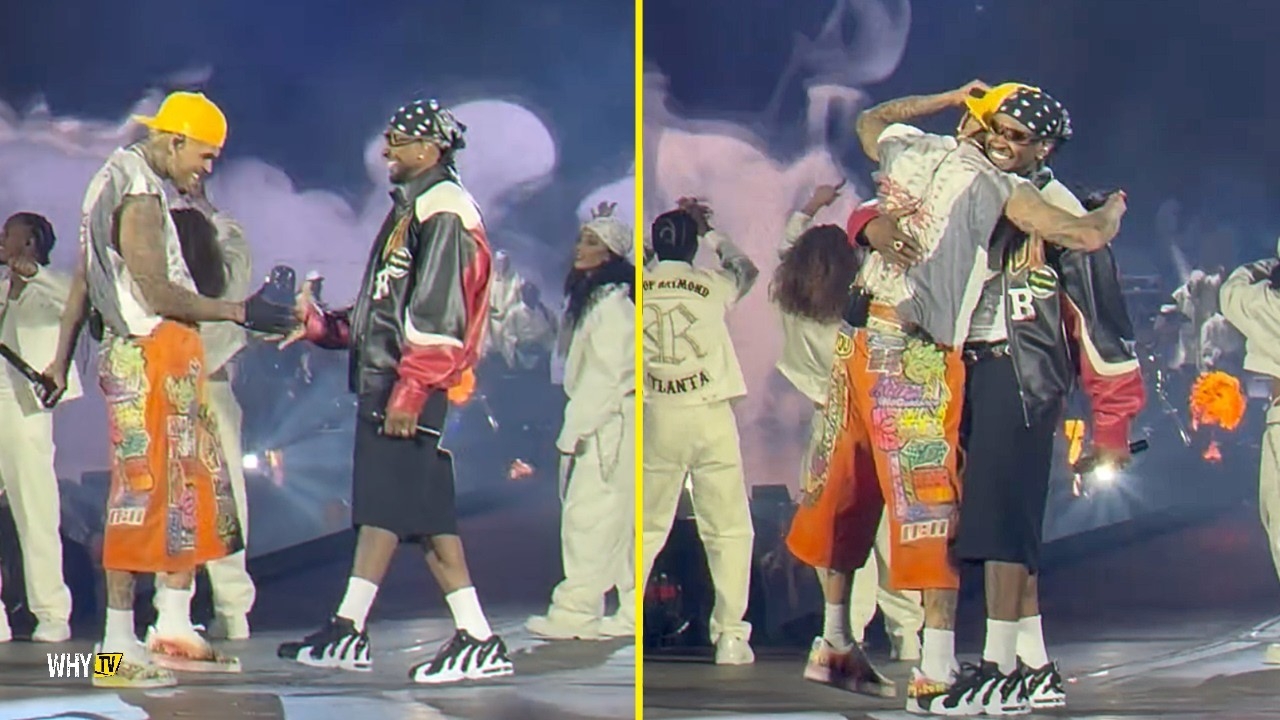 Chris Brown And Usher Going Wild At Their R&B Tour In Denver 'The Real Kings Of R&B'
