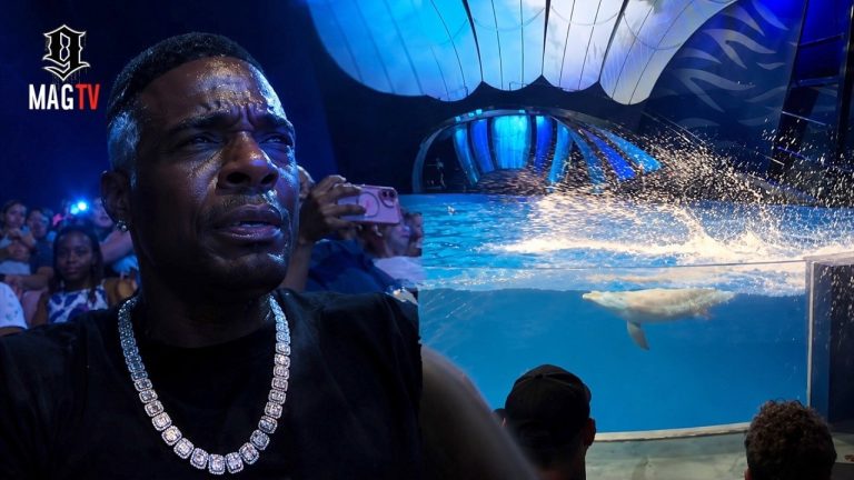 Boosie Gets Soaked At Dolphin Show With Daughter Laila! 