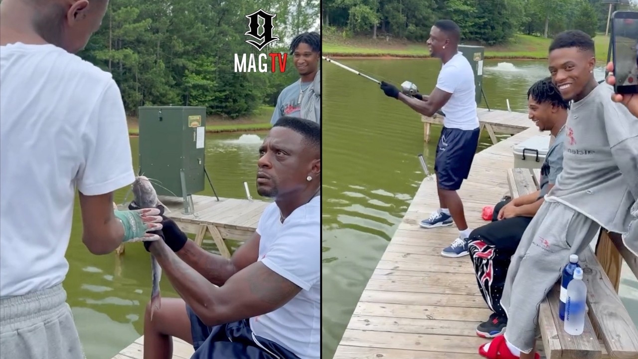 Boosie Spazzes On Son Tootie Raww For Being Scared To Hold A Fish!