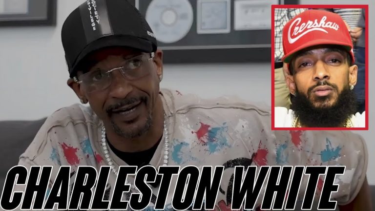 Charleston White gives Blacc Sam flowers for looking after Nipseys kids, says the Marathon is over