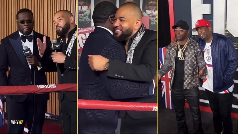 50 Cent And G-Unit Linked Up With Dj Envy At The Fightland NYC Premiere Last Night
