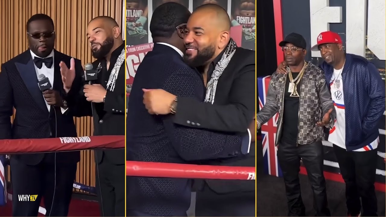 50 Cent And G-Unit Linked Up With Dj Envy At The Fightland NYC Premiere Last Night