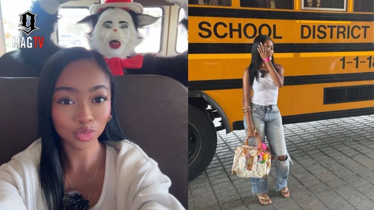 Skai Jackson Gets On School Bus With "Cat In The Hat" At Streamer University! 